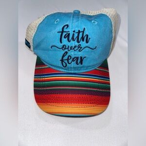 NWT Grace & Truth women’s trucker cap - OS - adjustable band. “Faith‎ over fear”